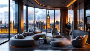 La designer Róisín Lafferty ci apre le porte di questa seducente penthouse a Londra con vista Big Ben