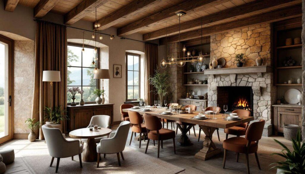 Sala da pranzo rustica, ma raffinata: 14 magnifici esempi a cui ispirarsi