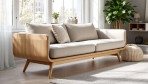 Questa poltrona IKEA porta il fascino del legno naturale direttamente in soggiorno