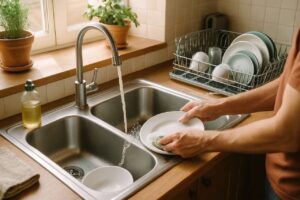 Lavare i piatti a mano o in lavastoviglie: come si consuma più acqua