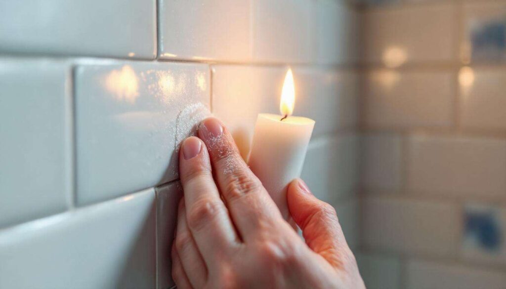 Strofina mezza candela sulle fughe delle piastrelle: il rimedio definitivo contro la muffa.