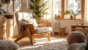 Questa poltrona IKEA porta il calore del legno naturale direttamente nel soggiorno